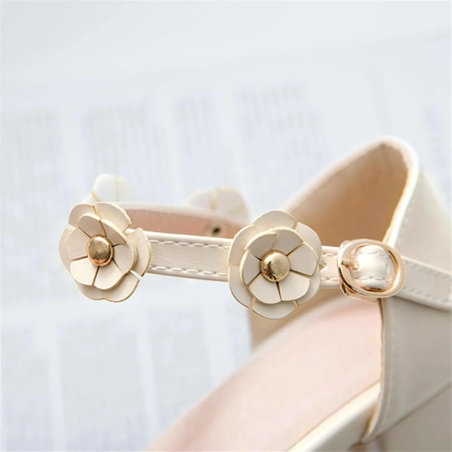 Big Kids Girls Mary ane Dress Shoes Pumps Low Heels Flower High School Prom Shoes Kids Summer Sandals