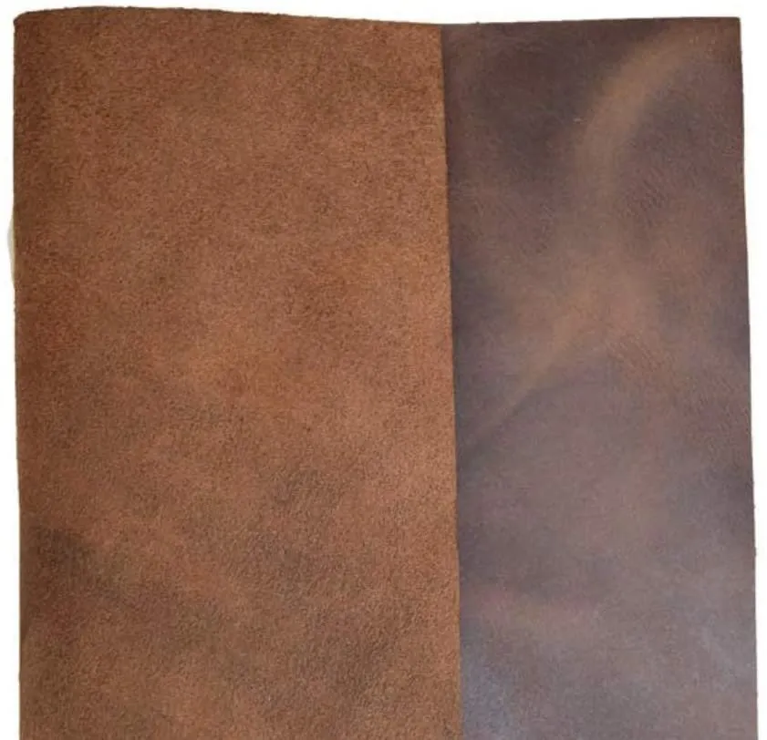 ELW Leather Square for Crafts, Tooling, Repair BB (10" x 18") Natural Full Grain Leather 4/5 OZ (1.6/1.8 mm) for Crafts/Tooling/Hobby Workshop Quality Leather Guaranteed | Bourbon Brown