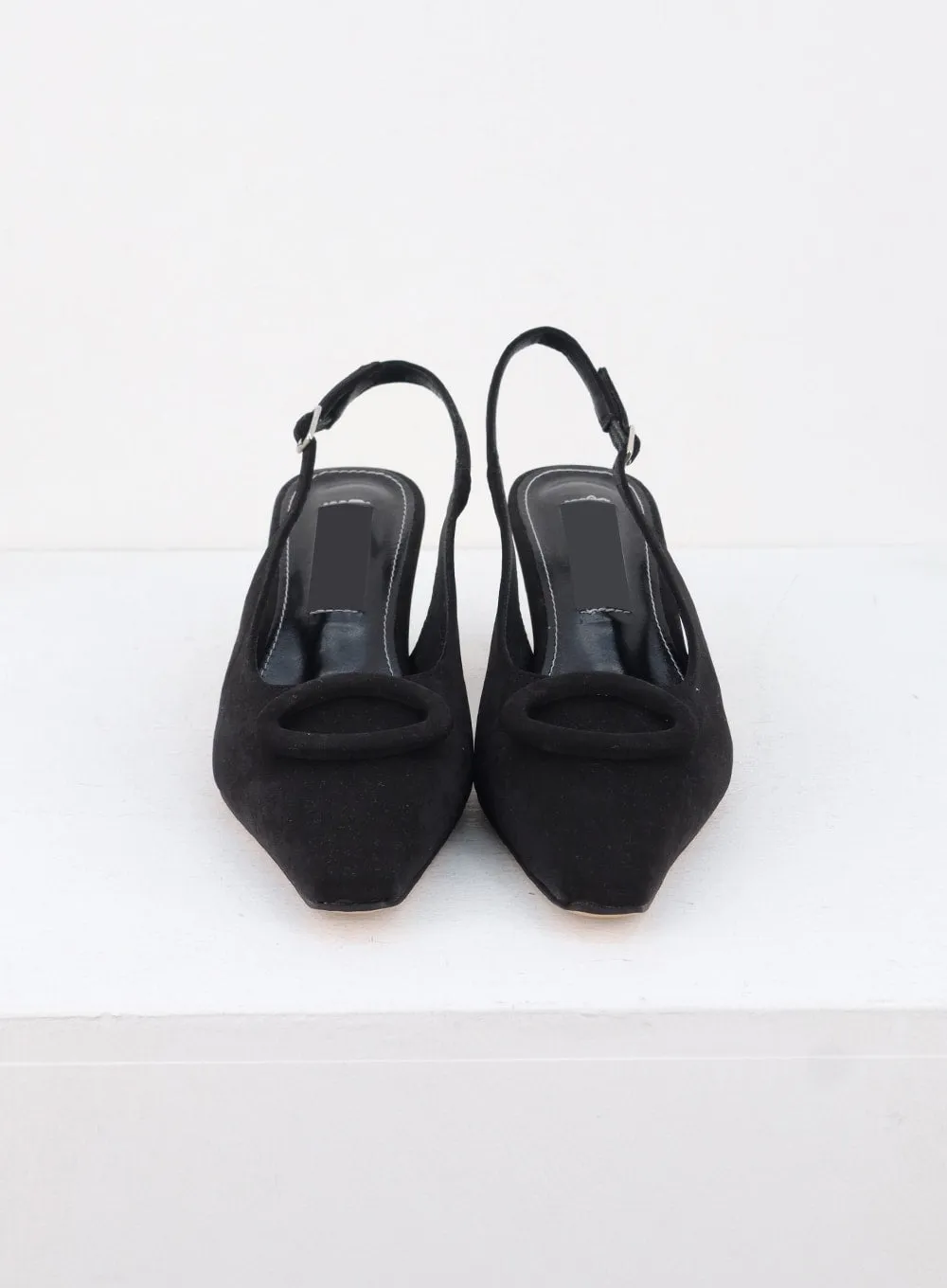 Faux Leather Slingback Heels CS303