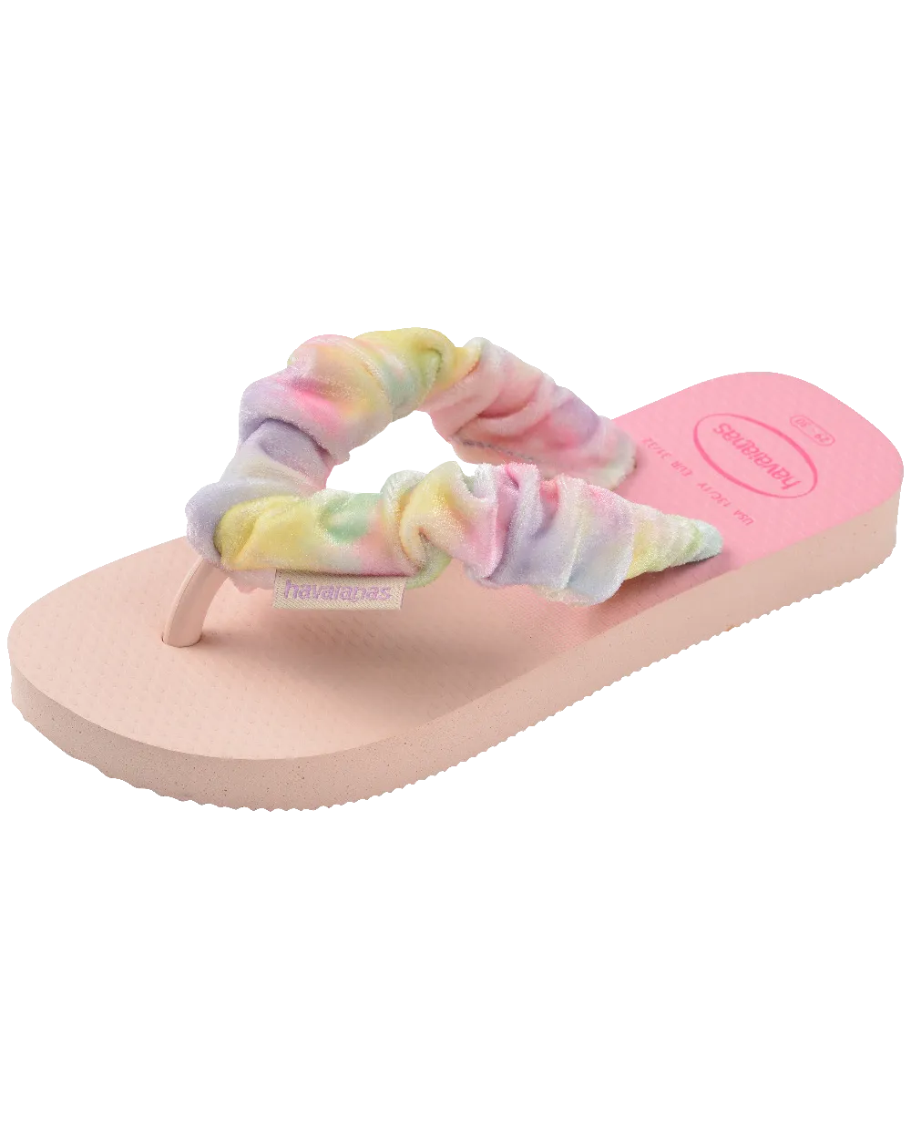 Girls Fluffy Flip Flops in Ballet Rose