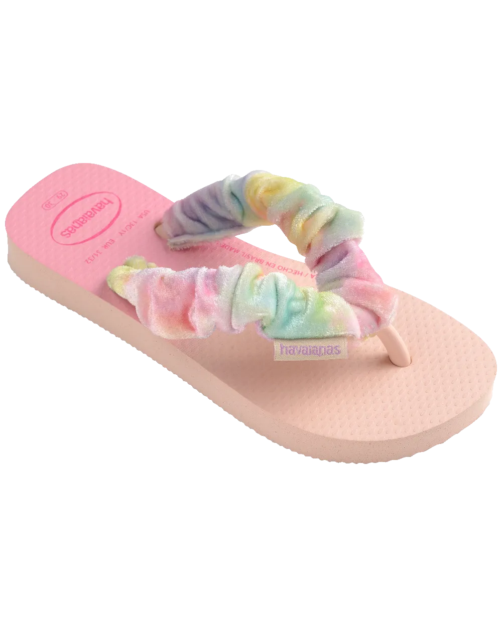 Girls Fluffy Flip Flops in Ballet Rose
