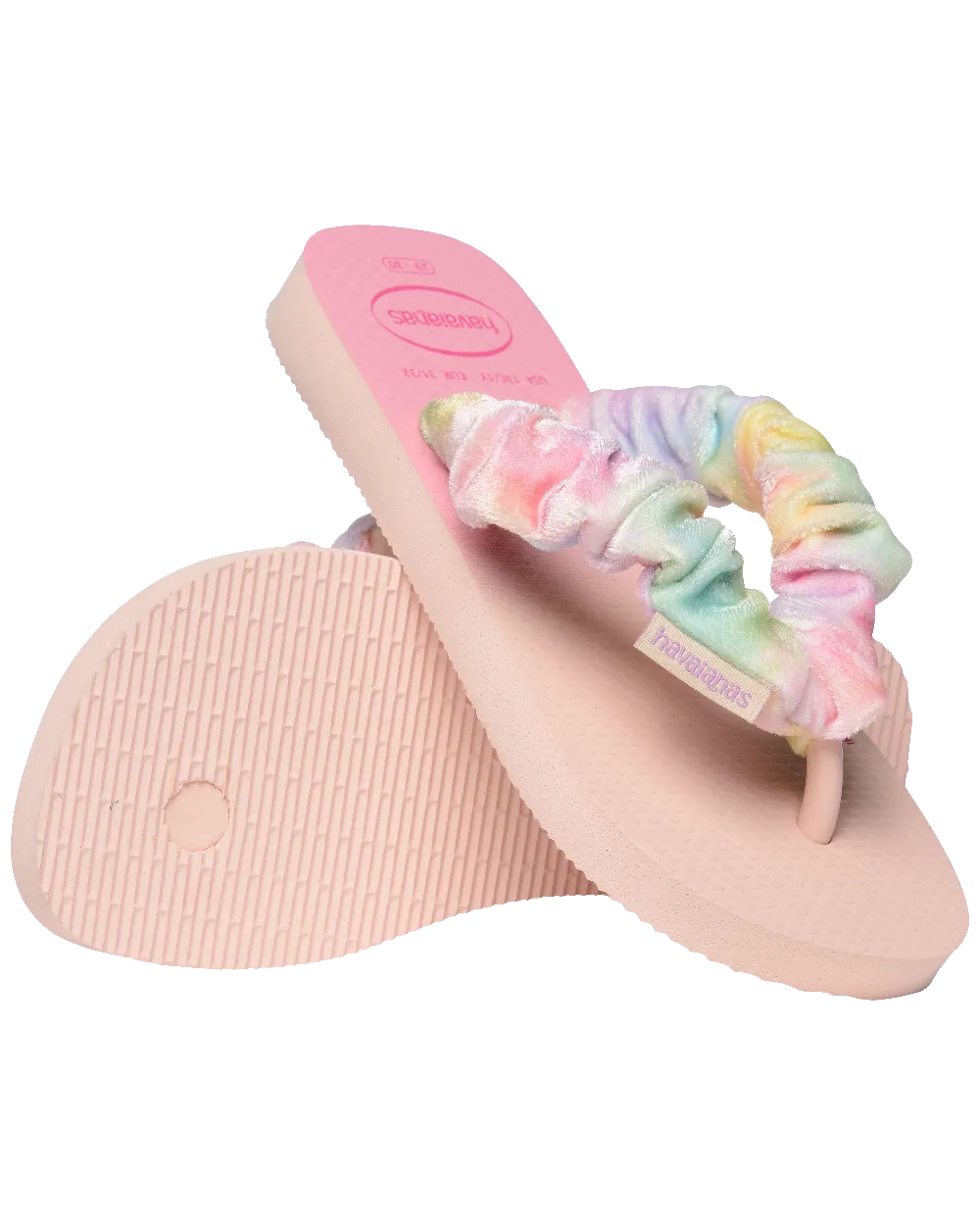 Girls Fluffy Flip Flops in Ballet Rose