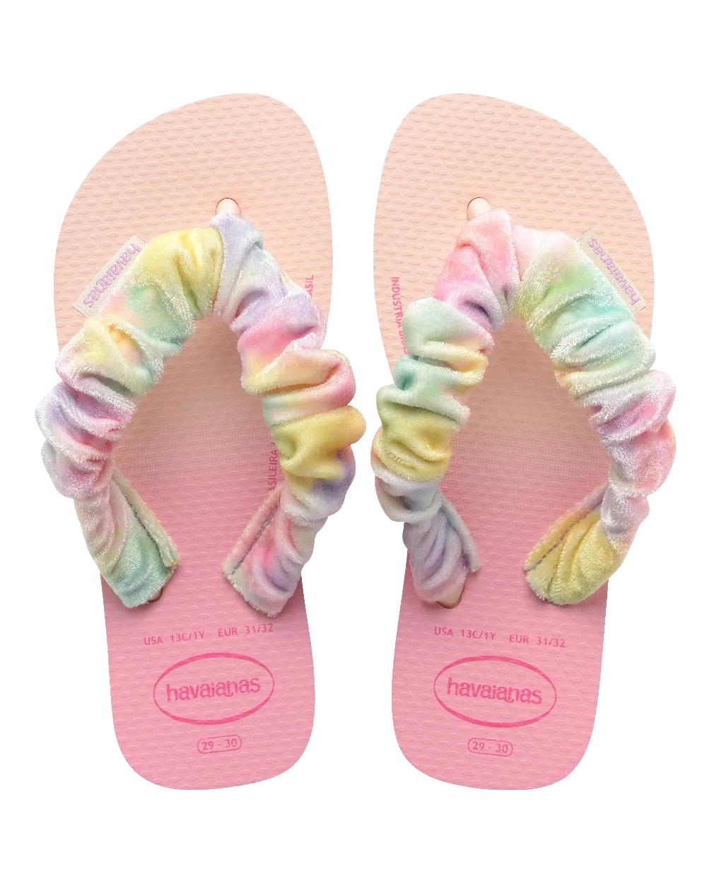 Girls Fluffy Flip Flops in Ballet Rose