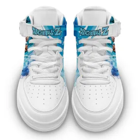 Goku Blue Sneakers Air Mid Custom Dragon Ball Anime Shoes