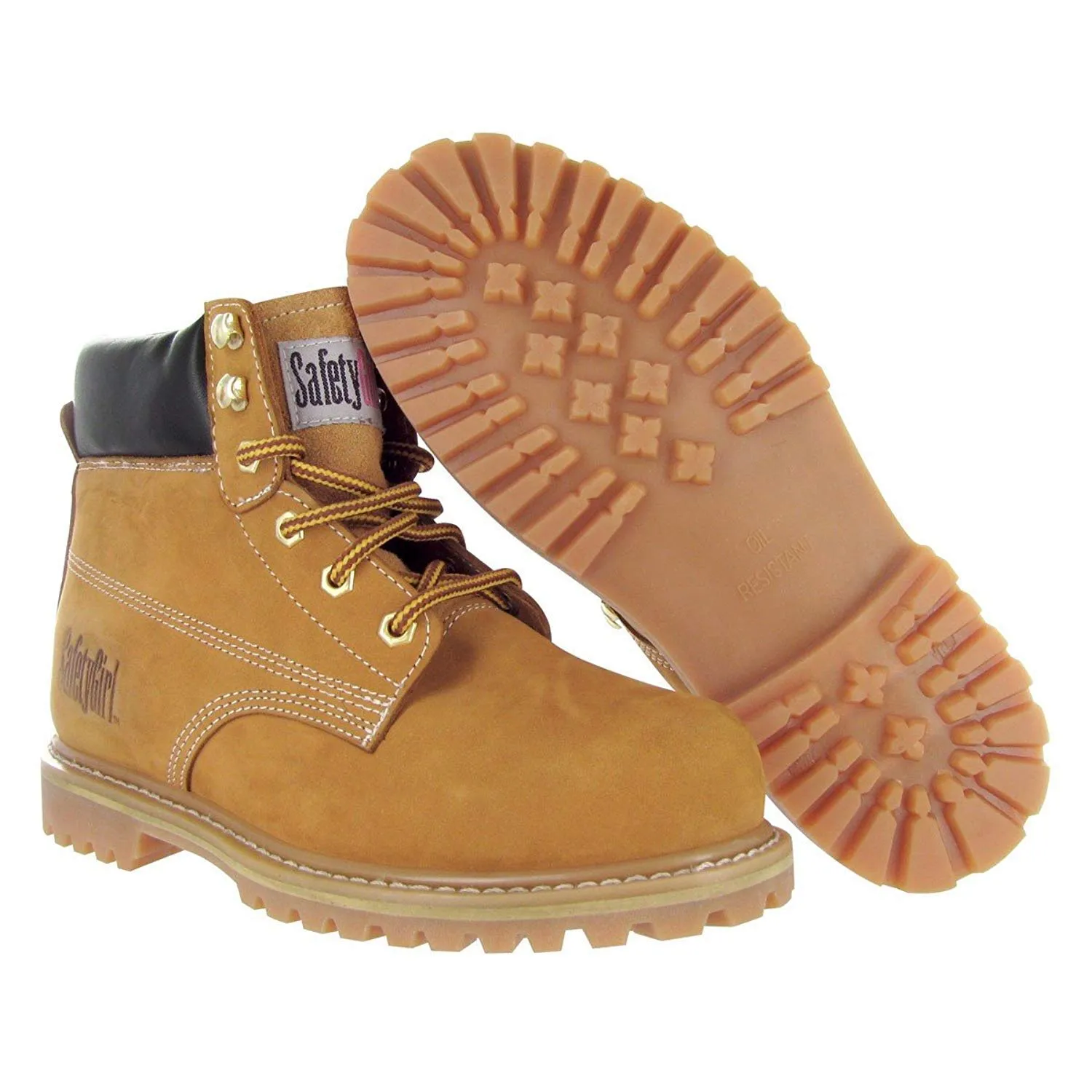GS003-Tan-5.5M Steel Toe Work Boots - Tan - 5.5M, English, Capacity, Volume, Leather, 5.5M, Tan ()