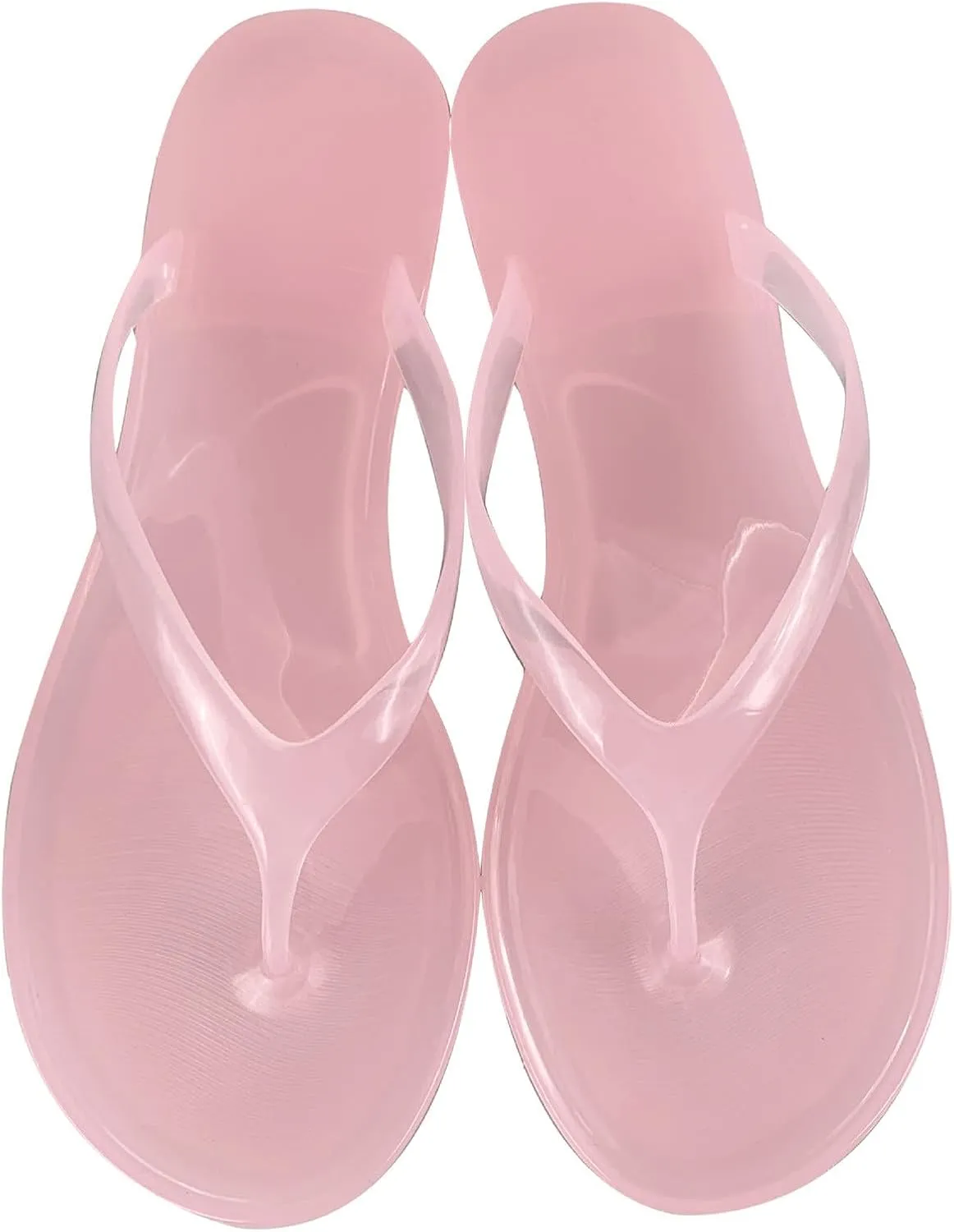 Ladies Summer Transparent Jelly Crystal Flat Bottom Toe Flip Flops Beach Sandal House Slippers for Women Heel