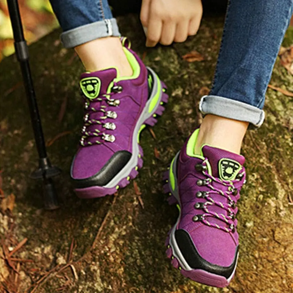 MIOKE Women's Waterproof Hiking Shoes Outdoor Running Trail Hiker Non-Slip Casual Climbing Backpacking Shoe