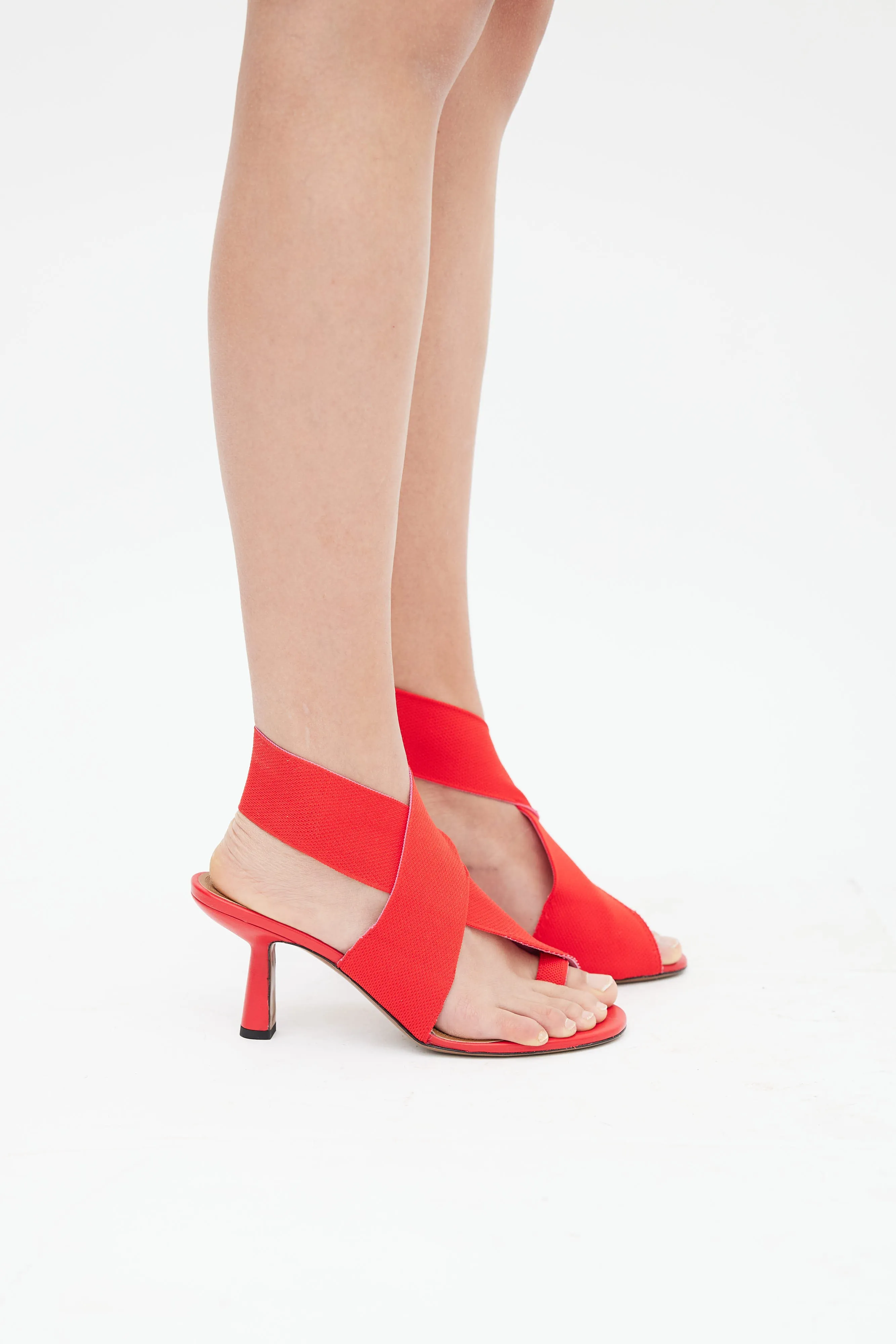 Red Alya 90mm Slingback Heel