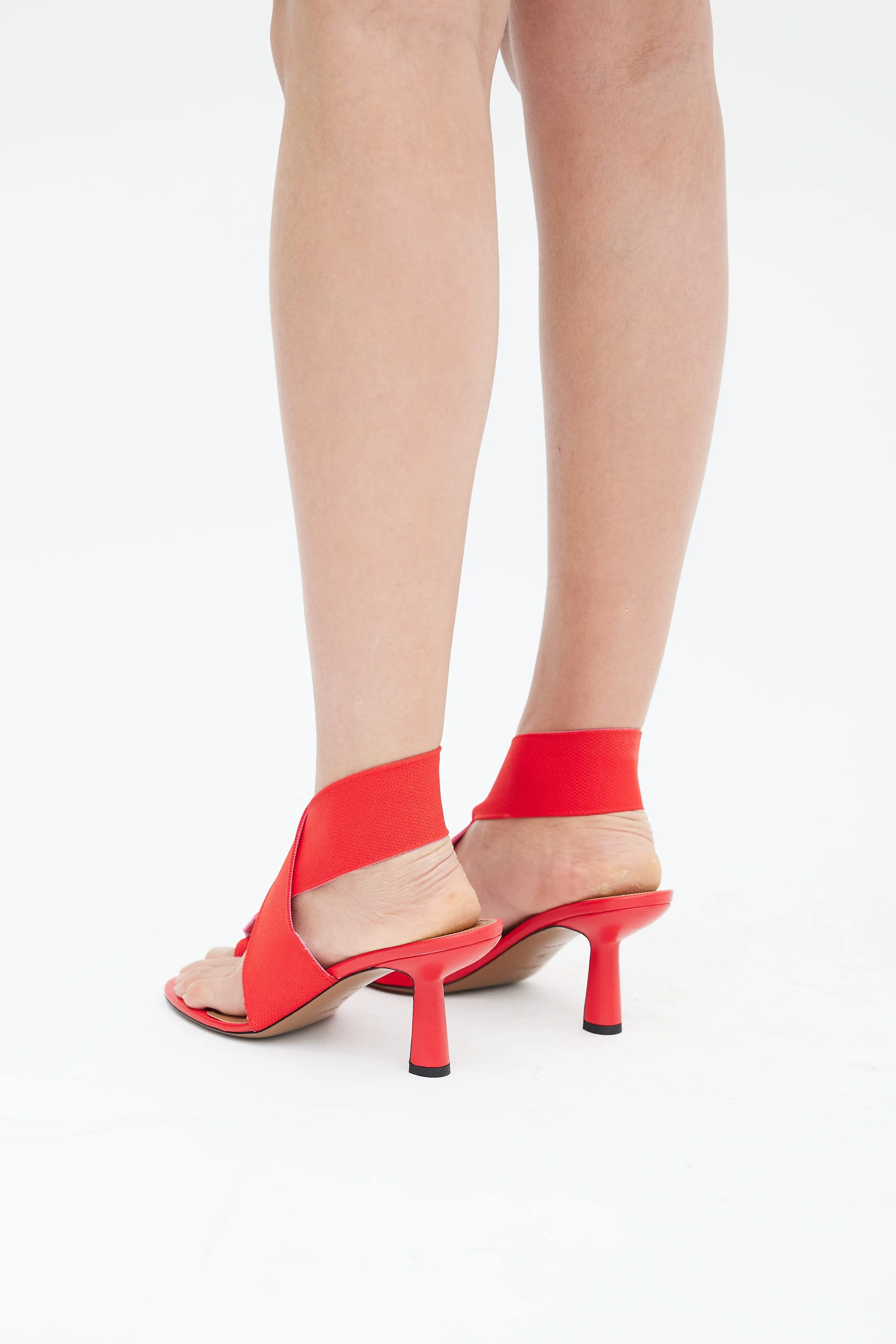Red Alya 90mm Slingback Heel