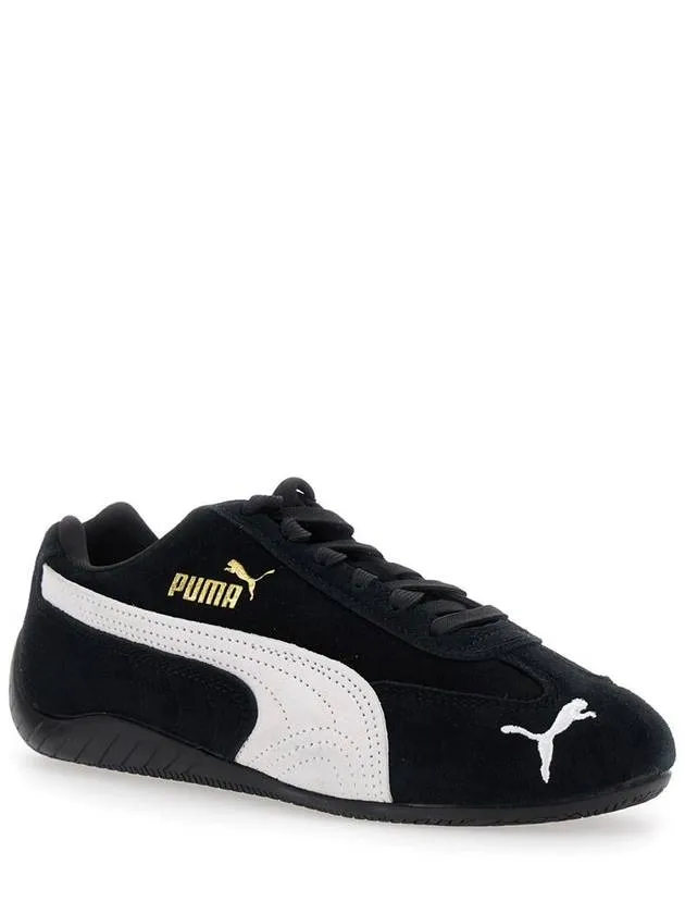 'Speedcat' Black Sneakers With Logo Print On The Side And Logo Lettering On The Side In Leather Unisex
