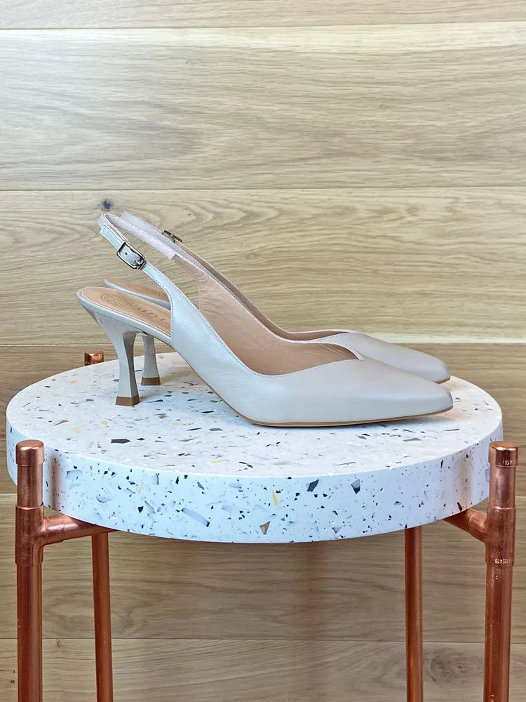 Unisa Karde Slingback Heels Ecru