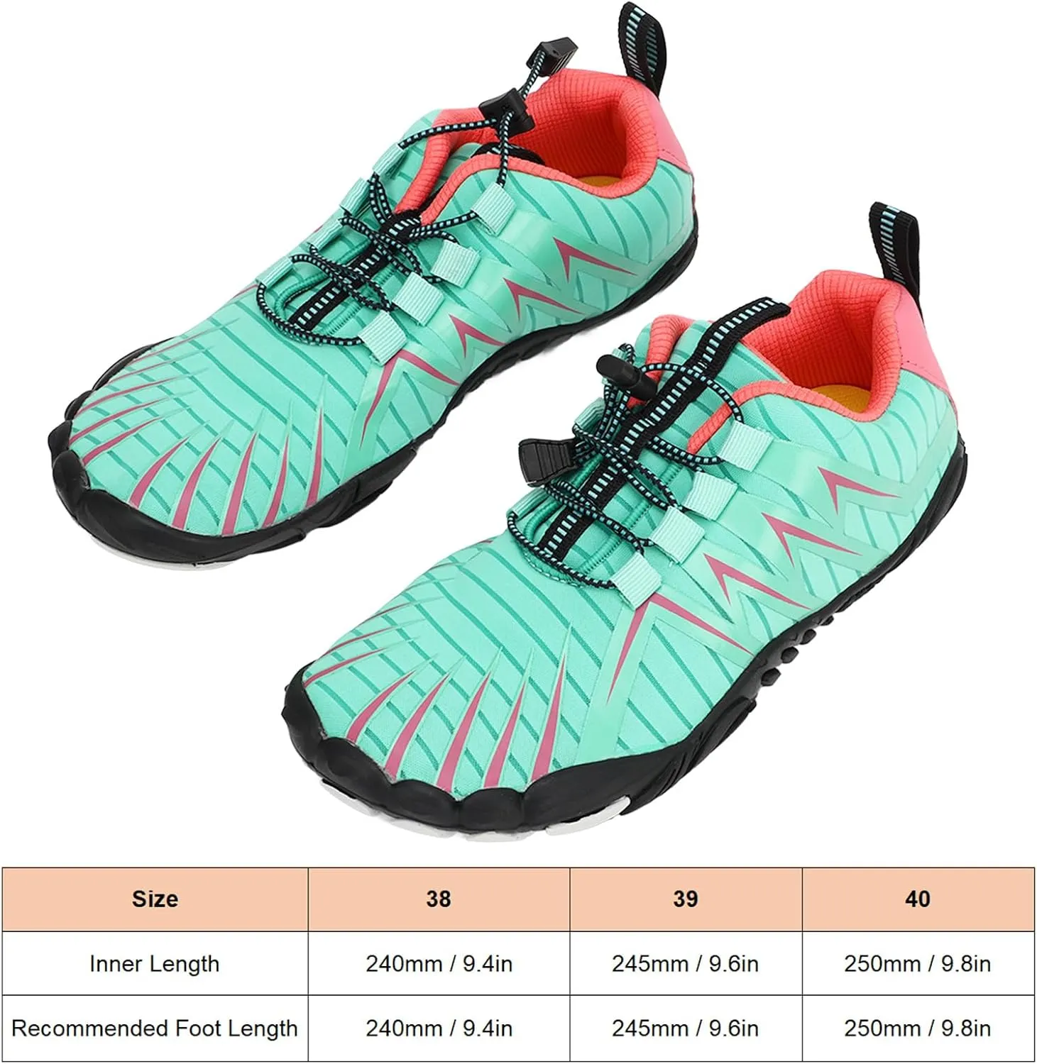 VBESTLIFE Women Climbing Shoes Prevent Slip Breathable Lightweight Lady Water Shoes for Beach Hiking Driving Green