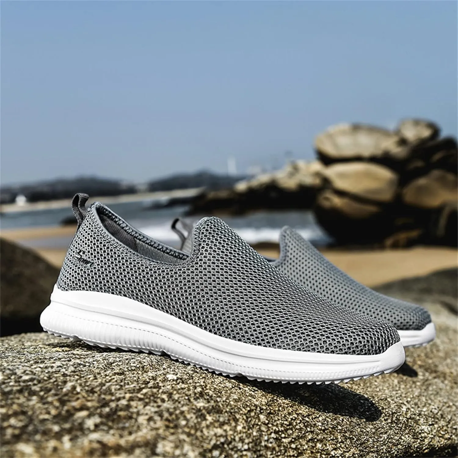 Women's Fashion Sneaker Non Slip Breathable Lightweight Comfortable Lace Up Women Walking Shoes with Arch Support White Loafers Women Waterproof Sneakers