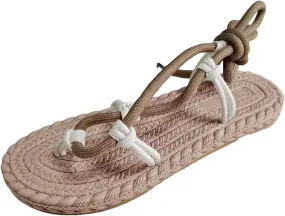 Womens Flip Flops Ladies Casual Blocking Straps Beach Out Flat Bottom Large Size Women's Sandals with Straps